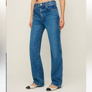 Reformation 90s Mid Rise Straight Jeans